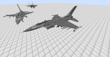[MCheli-R content]F-16C remake(MCHR adapted,aircraft's type seprated) Minecraft Mod