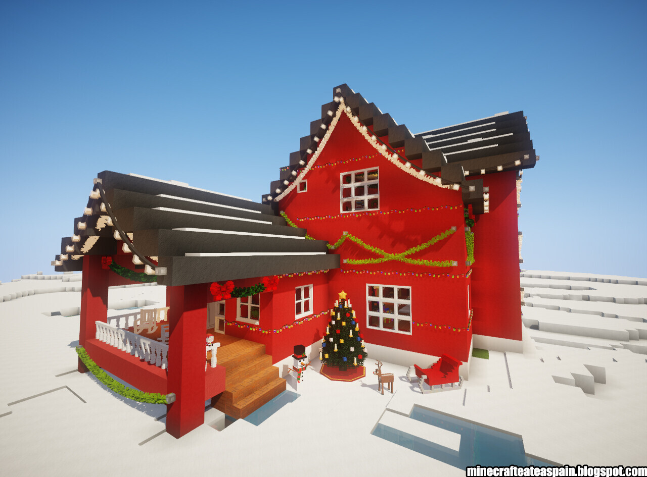 Nordic Christmas house with interiors by Minecrafteate. Minecraft Map