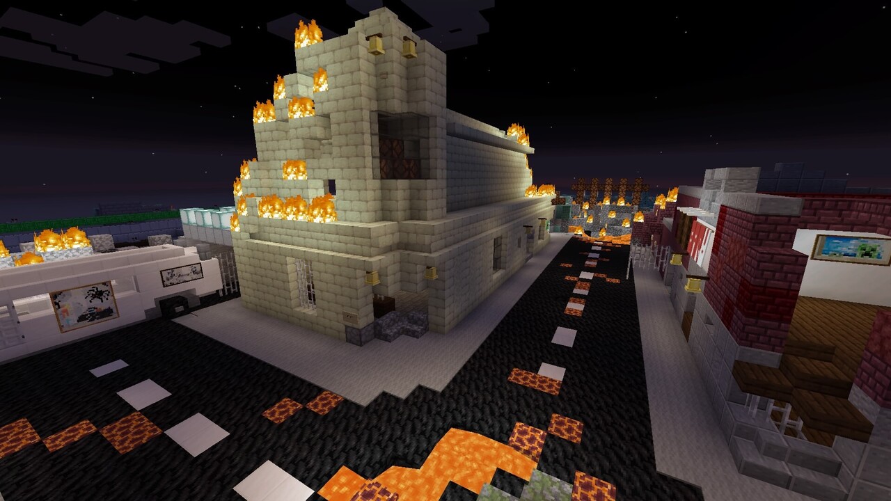 COD Zombies 100% Functional Town Map 48 Waves Minecraft Map