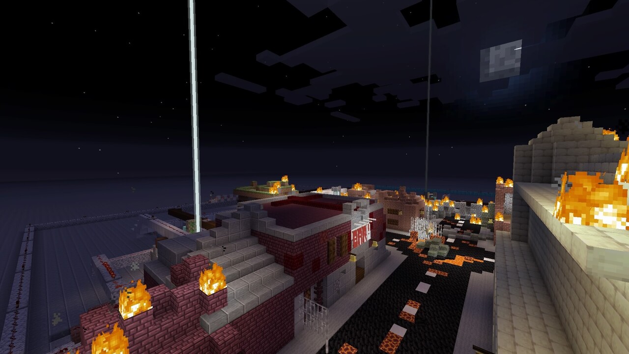 COD Zombies 100% Functional Town Map 48 Waves Minecraft Map