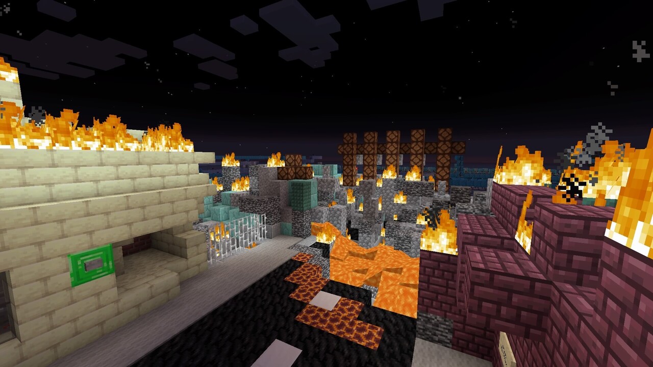 COD Zombies 100% Functional Town Map 48 Waves Minecraft Map