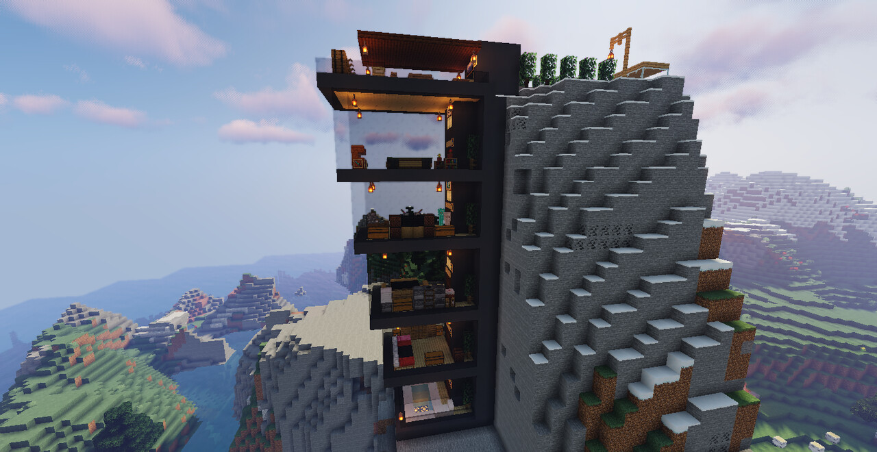 Cliff hang house Minecraft Map