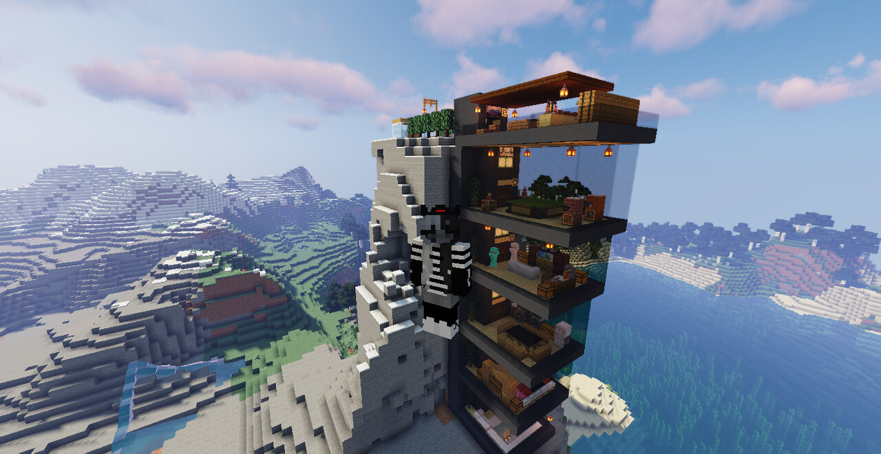 Cliff hang house Minecraft Map