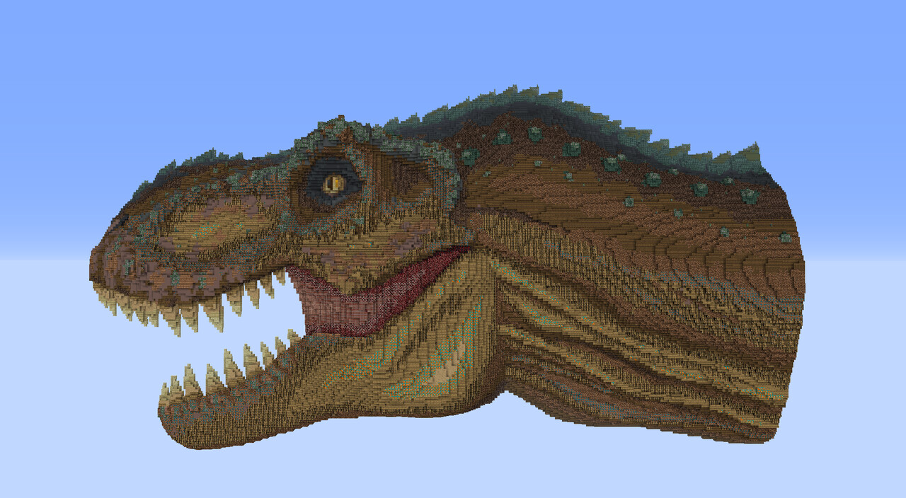 TRex head Minecraft Map