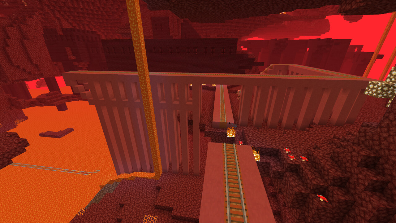 Nether Roller Coaster Minecraft Map