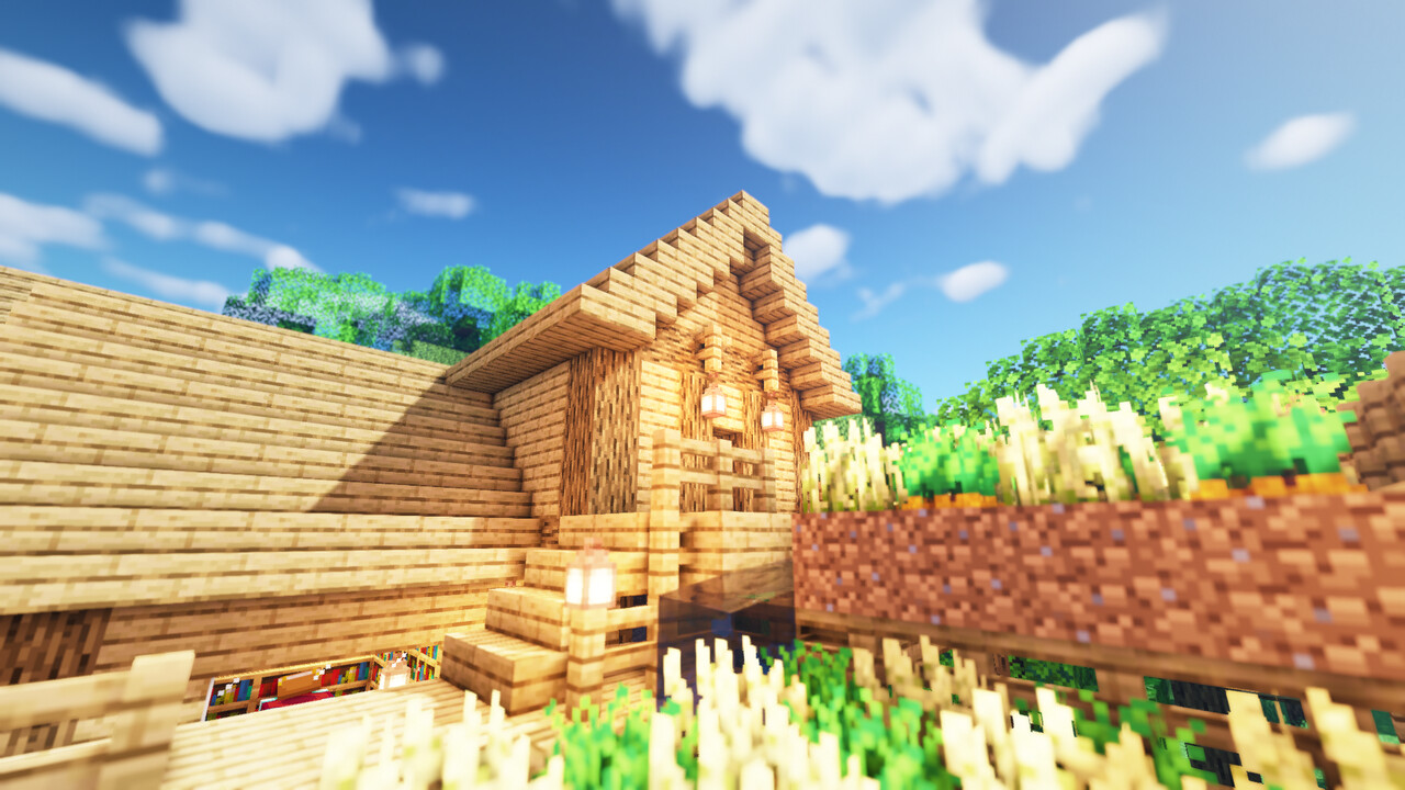 Minecraft How To Build a Large Oak Survival House Minecraft Map