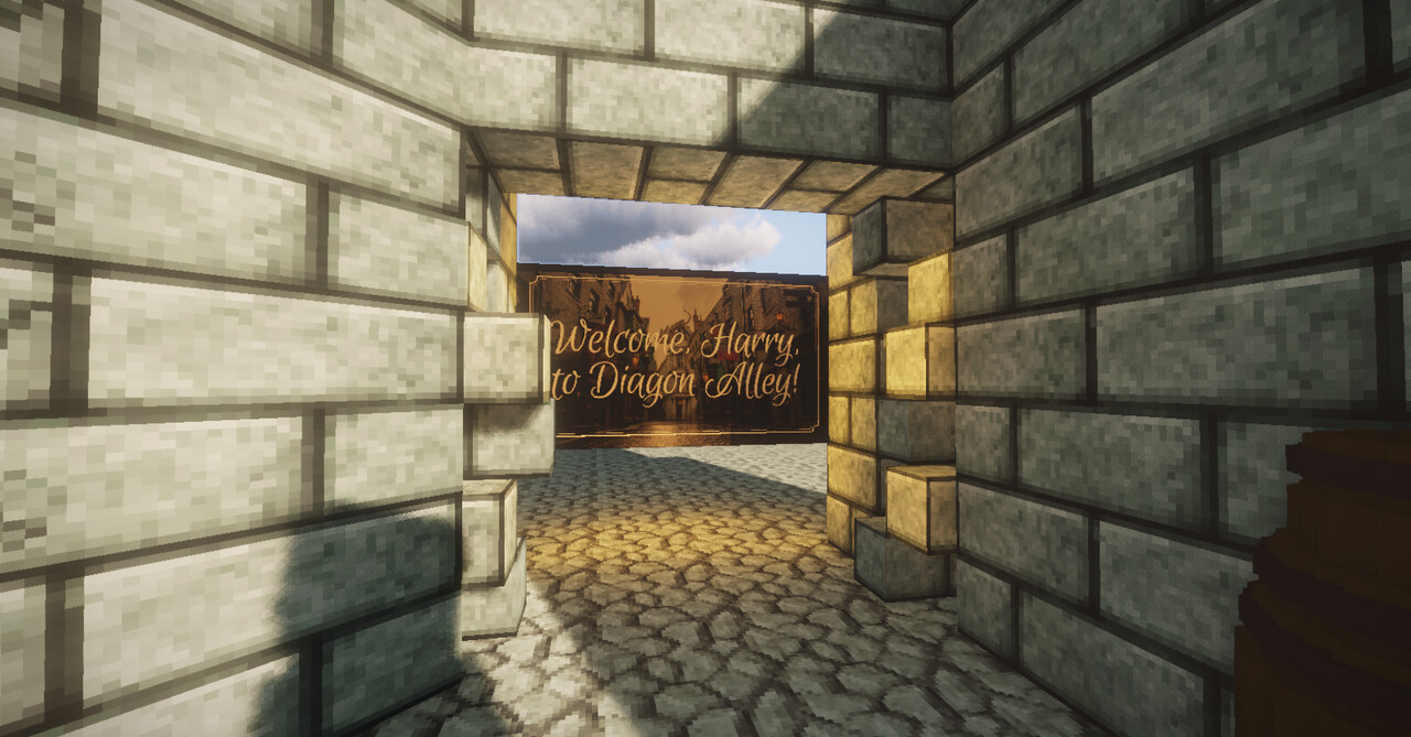 Little tiles door diagon alley entrance HP Minecraft Map