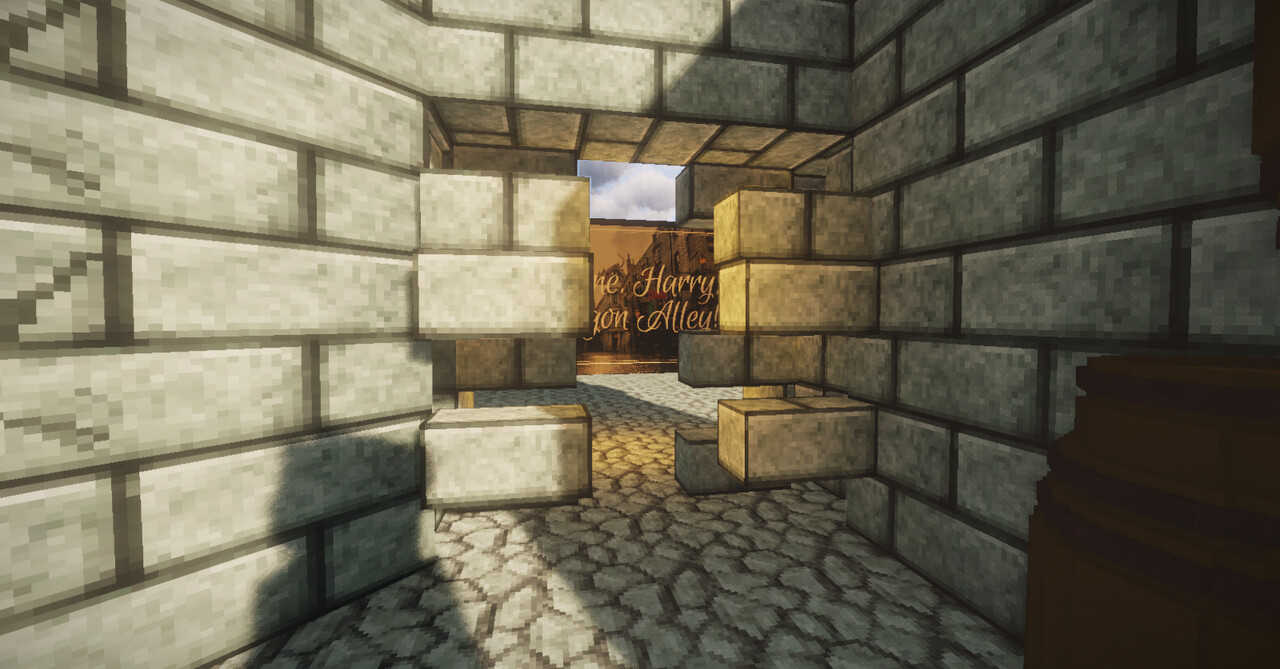 Little tiles door diagon alley entrance HP Minecraft Map