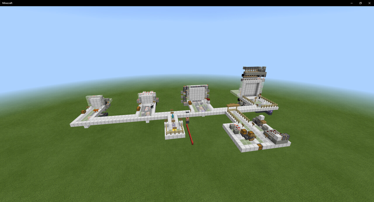 4 piston doors, bedrock edition [ONLY] 1x2, 2x2, 4x4, 6x6, Minecraft Map