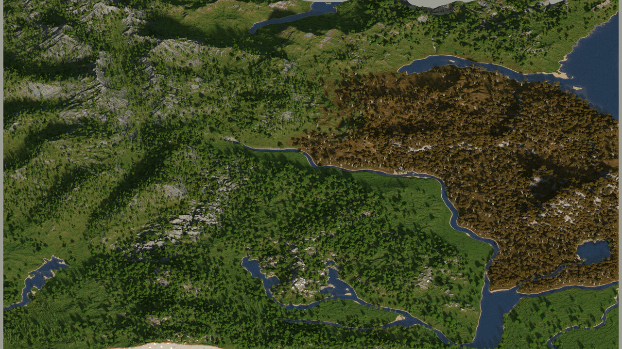 Spacious RPG world - 20000x20000 Minecraft Map