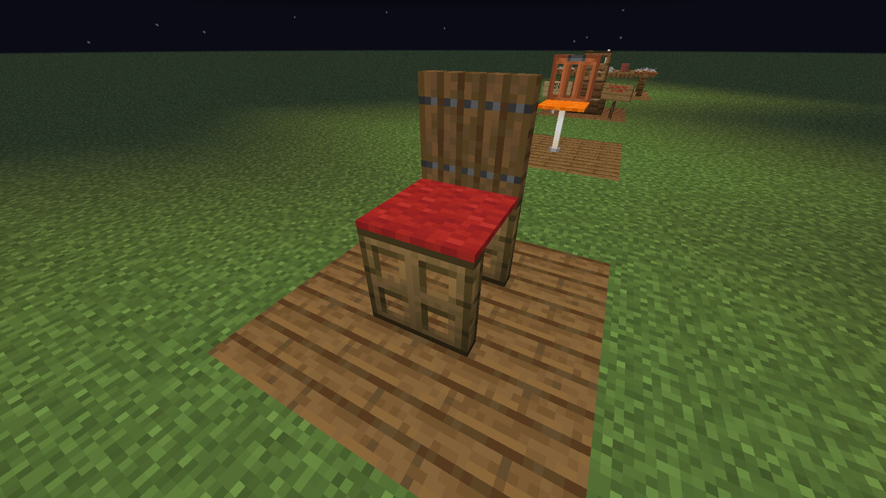 5 chair and Table building Hacks with build instructions Minecraft Map
