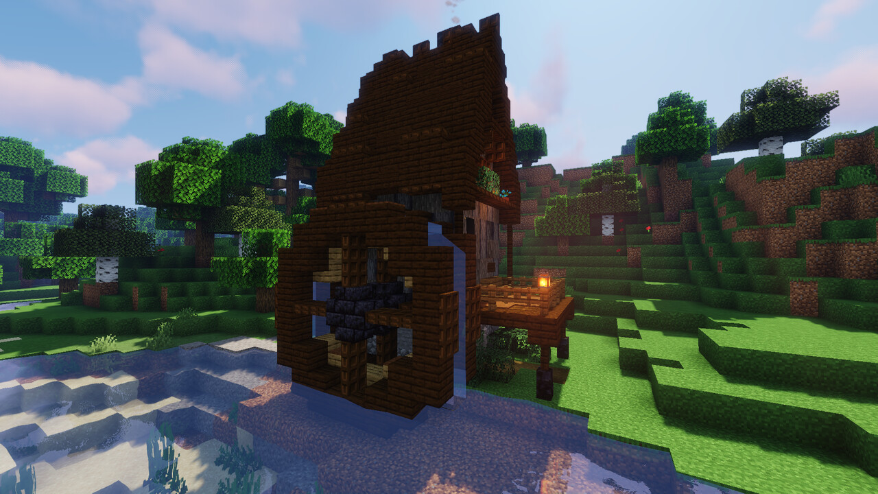 WaterMill Build Tutorial!!! Minecraft Map