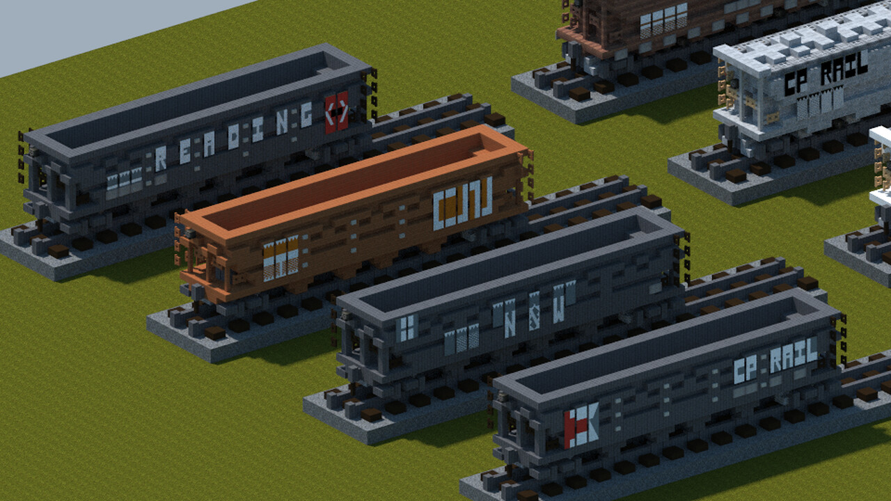 Dreamy's pack of railroad hopper cars 1 [With Download] Minecraft Map