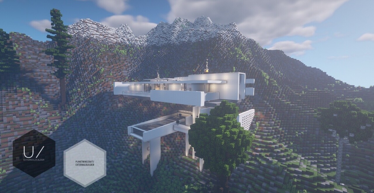 Modern Mountain House Minecraft Map