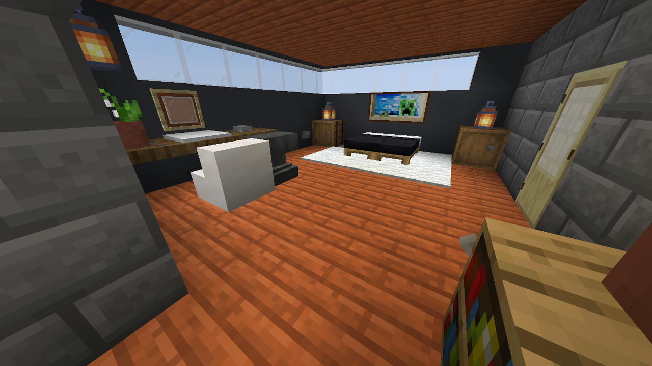 Modern Piston House Minecraft Map