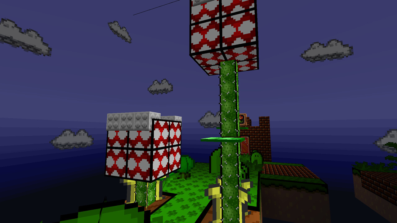 Super Mario 2D to 3D and Side Scroller to Open World Minecraft Map