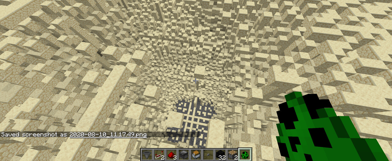 Creepers explosions are HUGE! Minecraft Map