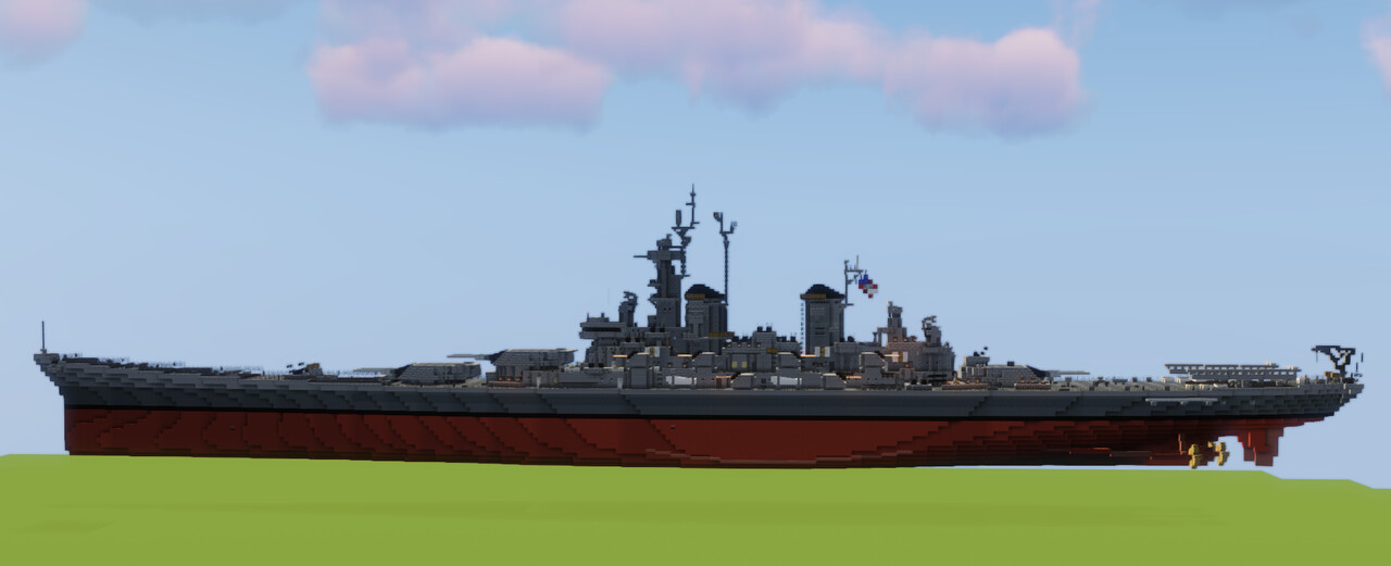 (11 Fictional Battleship) USS Florida BB66 Minecraft Map