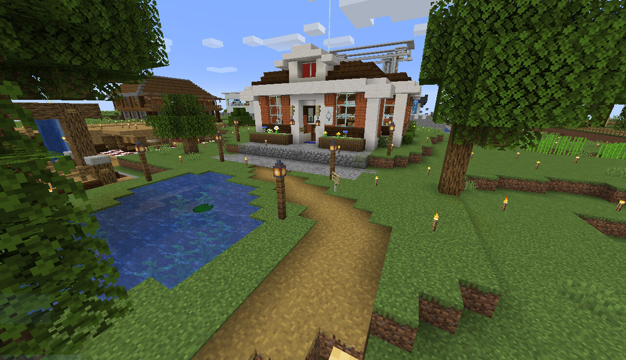 Animal Crossing: Wide World Town Hall Minecraft Map