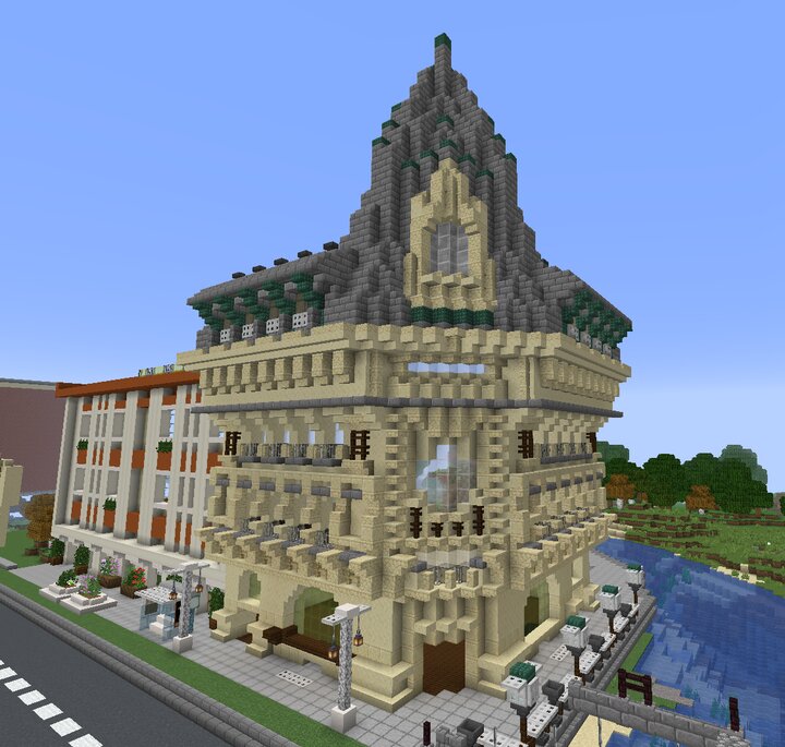 Art Nouveau build inspired by IRL Minecraft Map