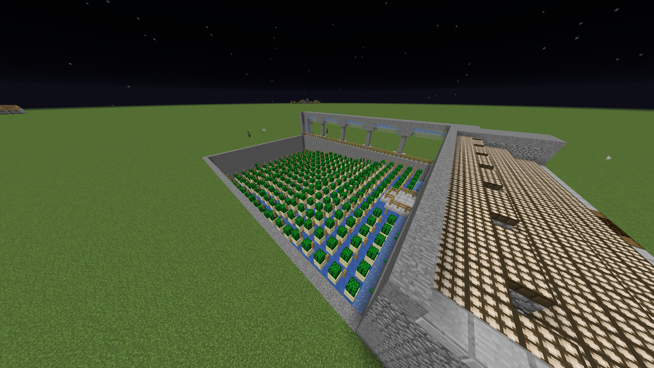 Simple Cactus Farm Water Transport Pipes Minecraft Map