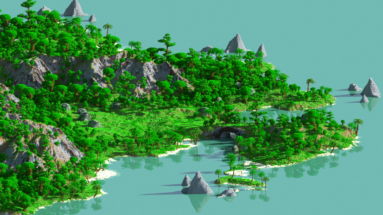 Jungle Lost 2000x2000 [worldpainter] Minecraft Map
