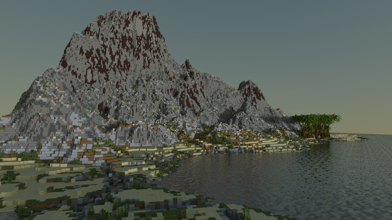 Volcano on an island minecraft map