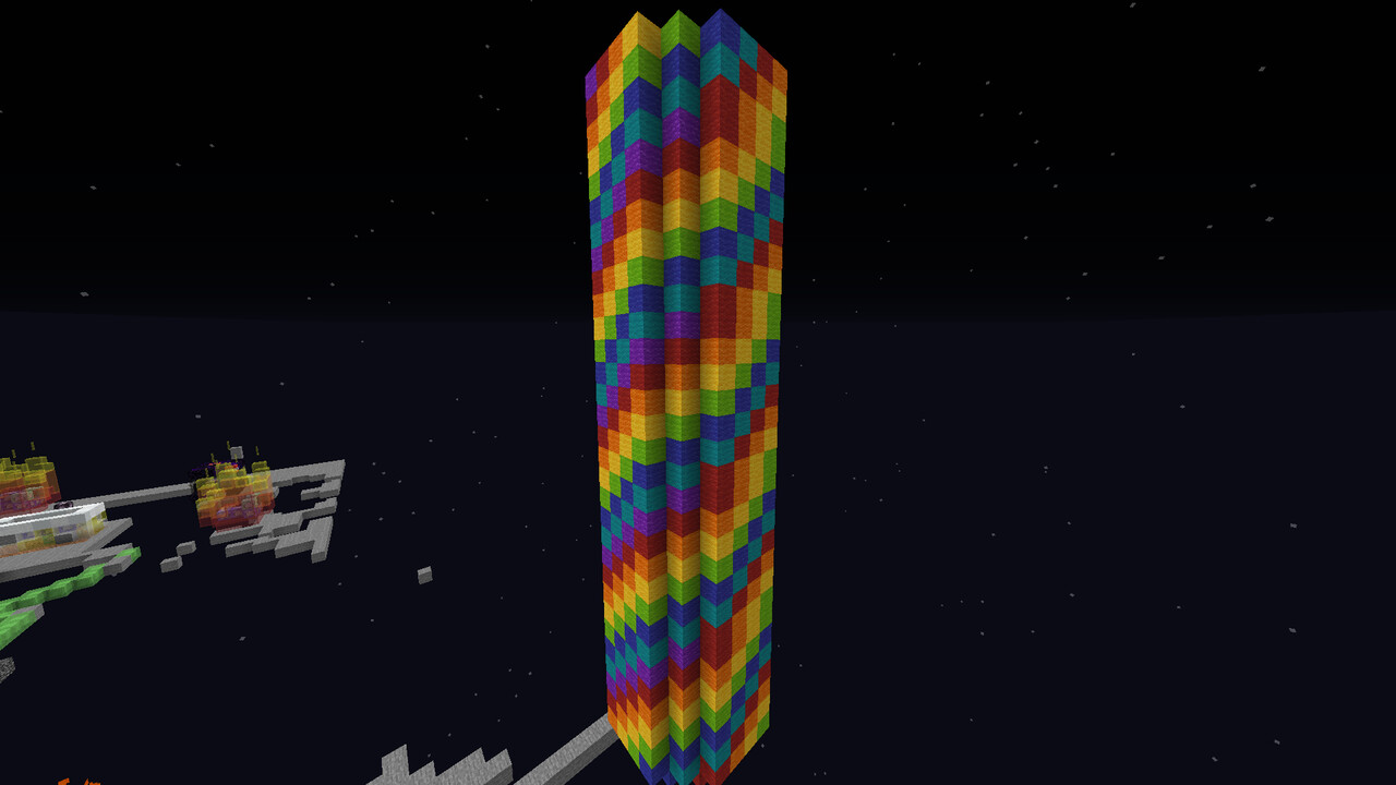 Rainbow Dropper [27 blocks tall] Minecraft Map