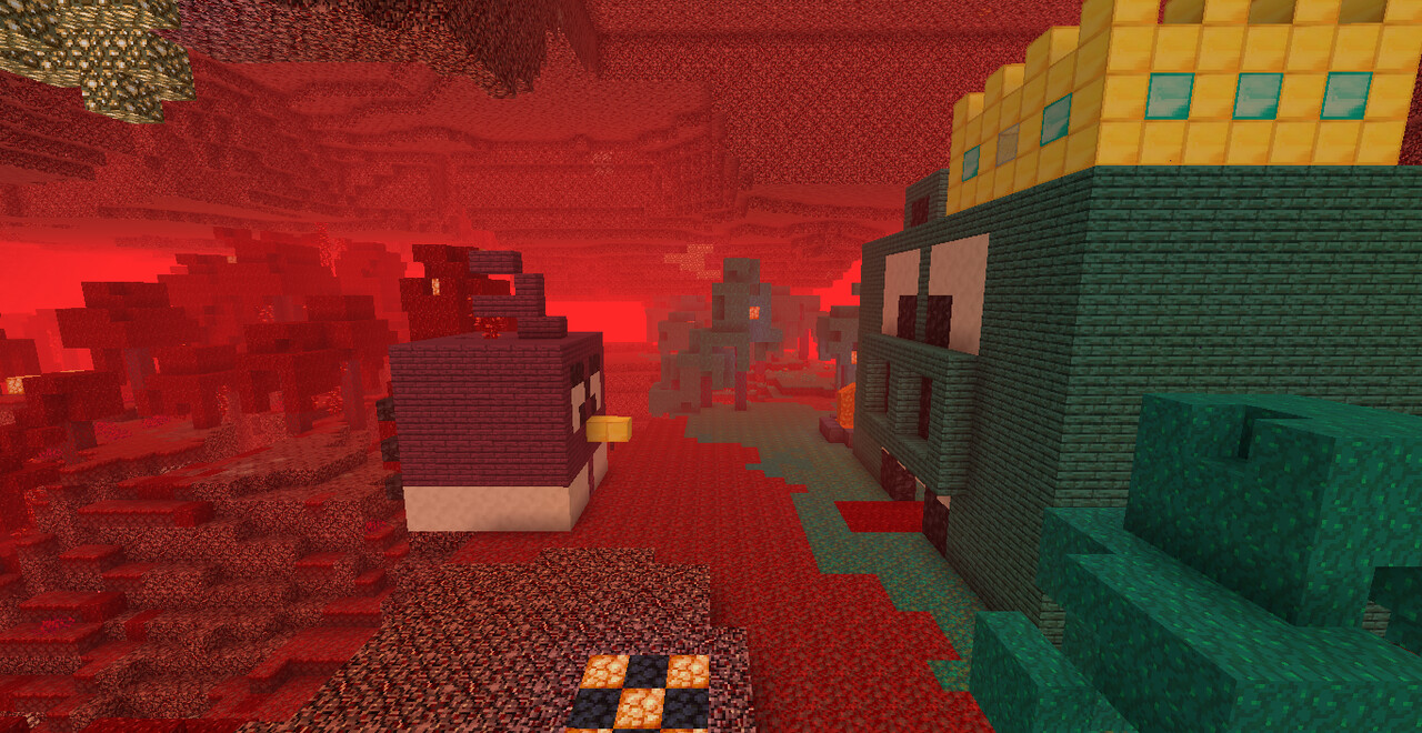Angry Birds Vibin In The Nether (20w28a) Minecraft Map