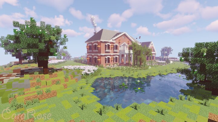 Easy Spring Terrain for Brick House Minecraft Map