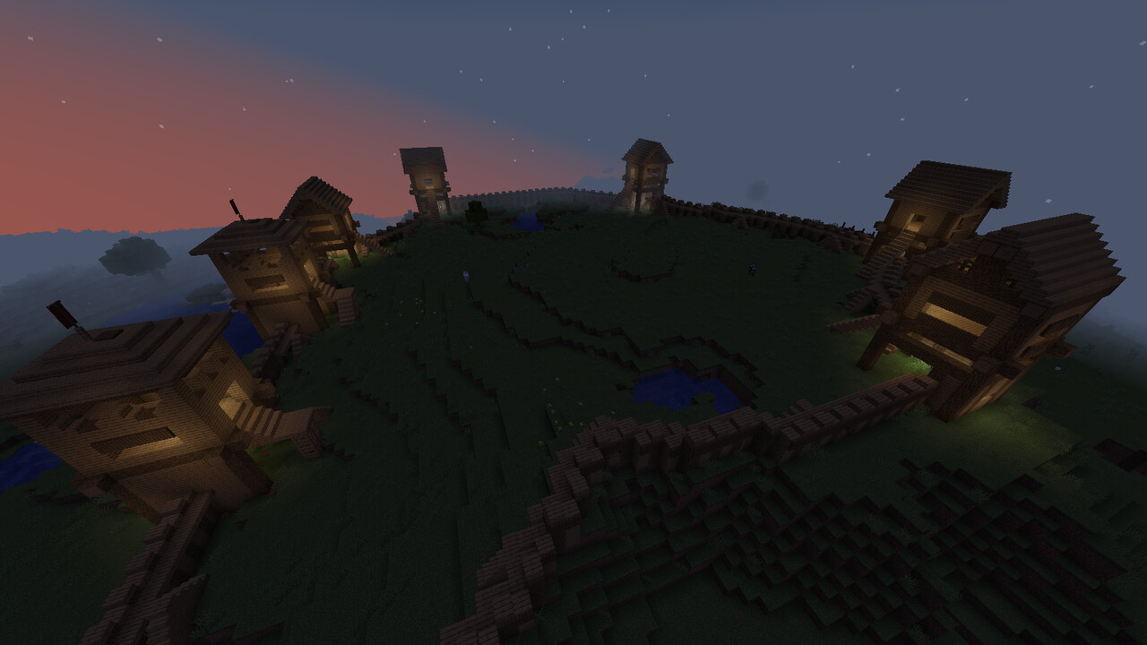 Wooden fortress& barrier Minecraft Map