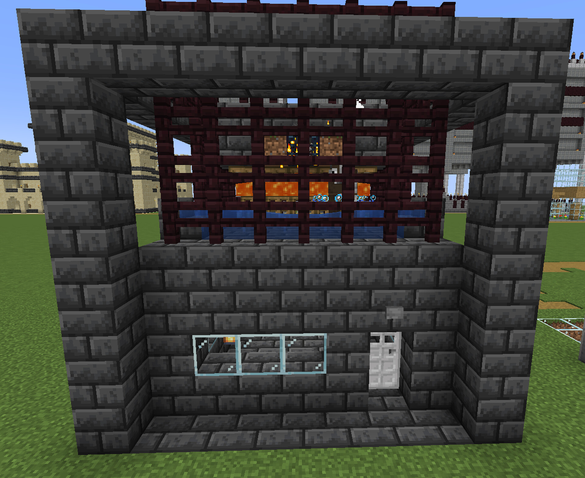 Automatic Cow And Sheep Farm With Spawners 1.17.1 Minecraft Map