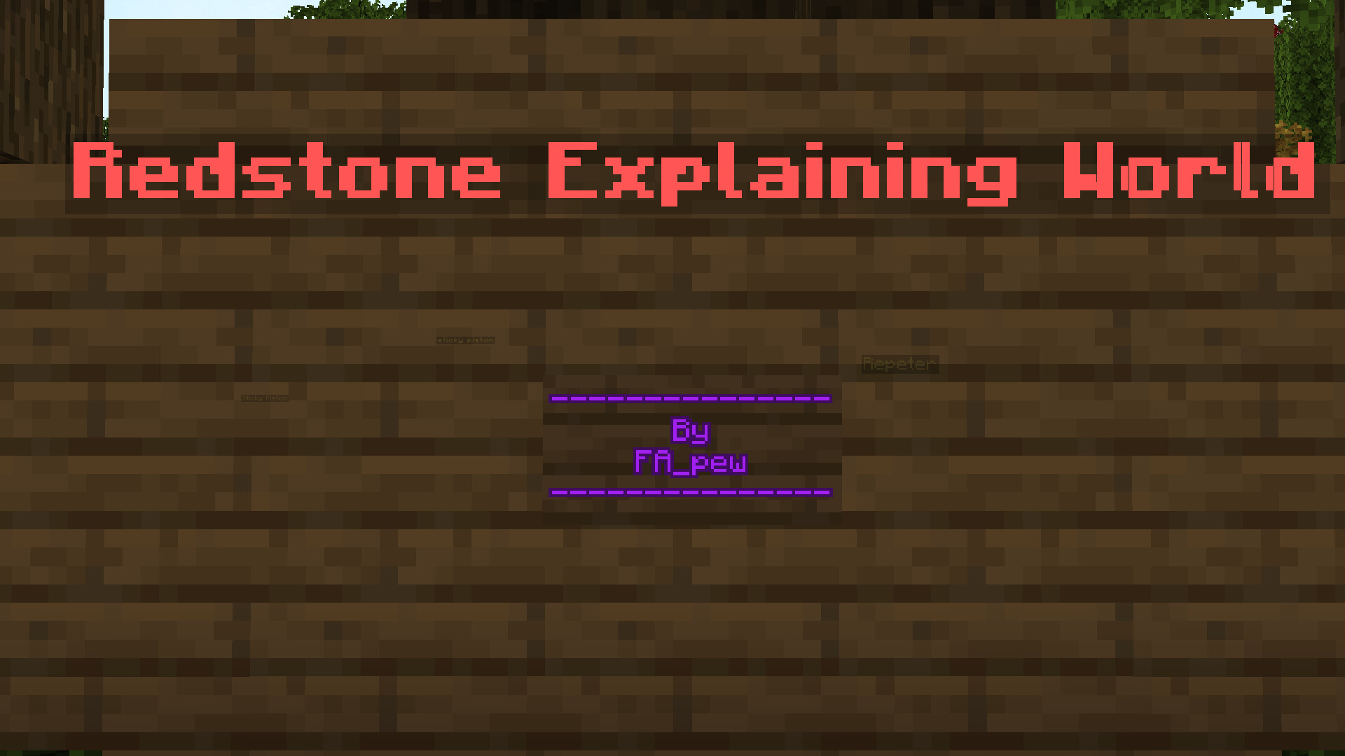 FA_pew's Redstone Explaining World Minecraft Map