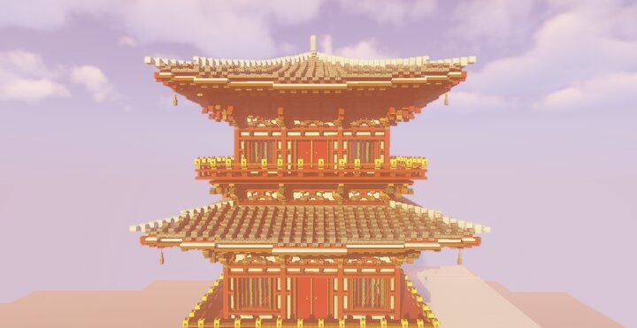 Chinese architecture 05 : Preview and details display Minecraft Map