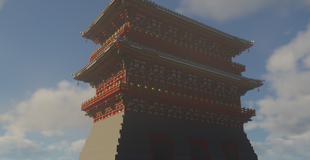 Chinese architecture 05 : Preview and details display Minecraft Map