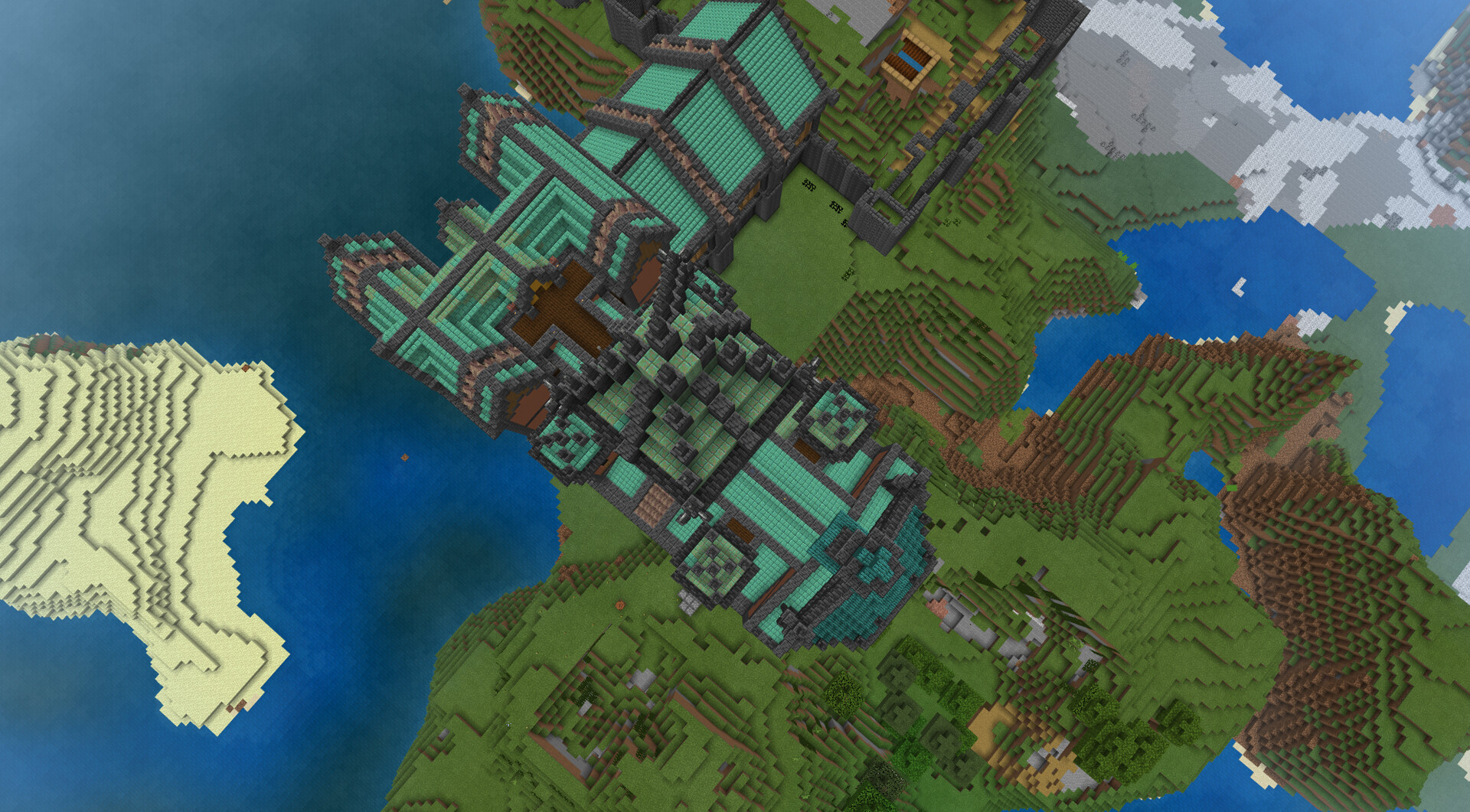 Deepslate Gothic Castle in minecraft 1.17 Bedrock Edition Minecraft Map