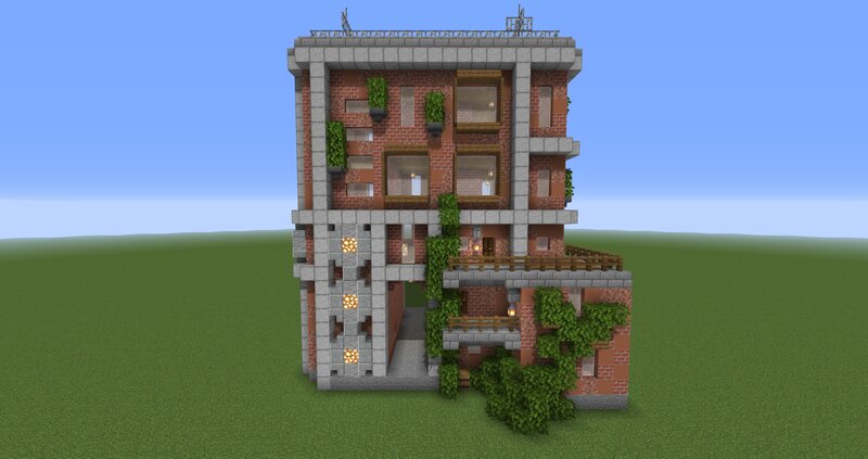 Apartment Building Многоквартирный Дом Minecraft Map