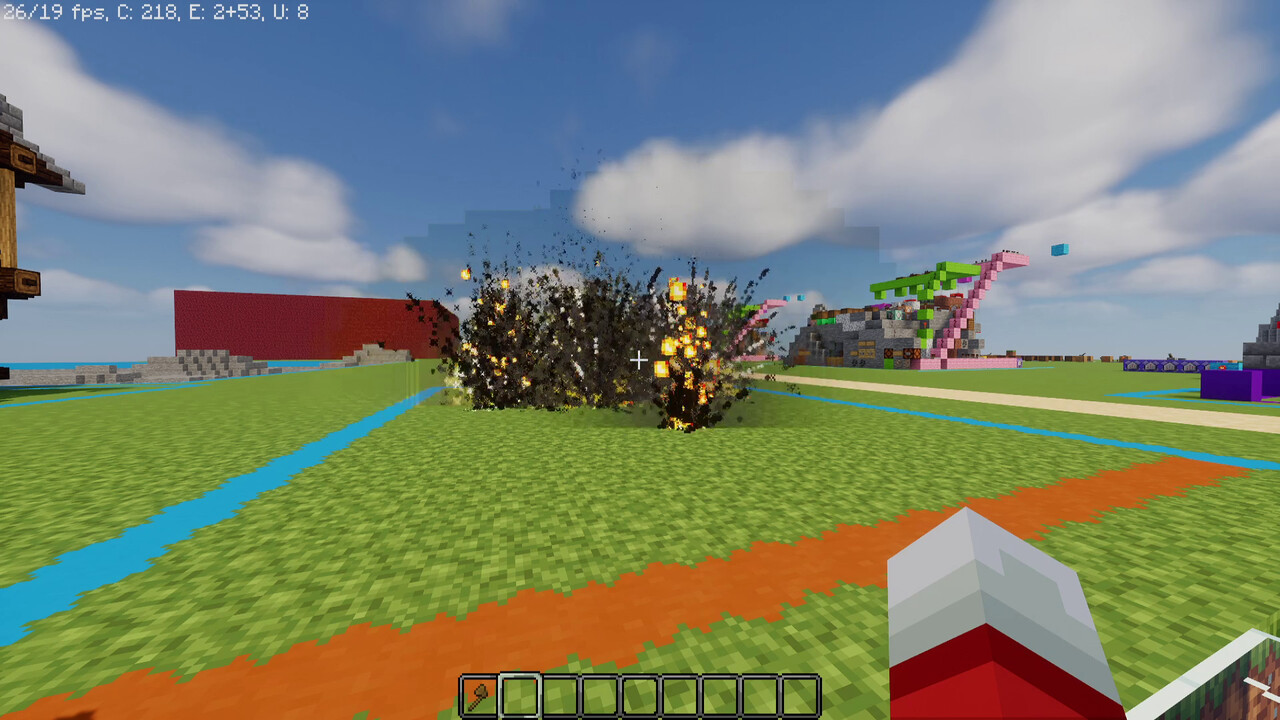 Realistic explosions system [Map + Schematic] Minecraft Map