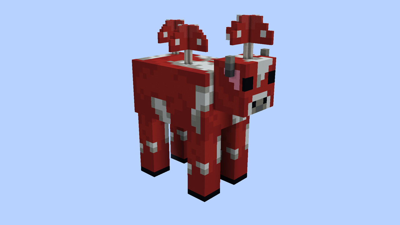 Cow and Mooshroom Mob Statues Minecraft Map