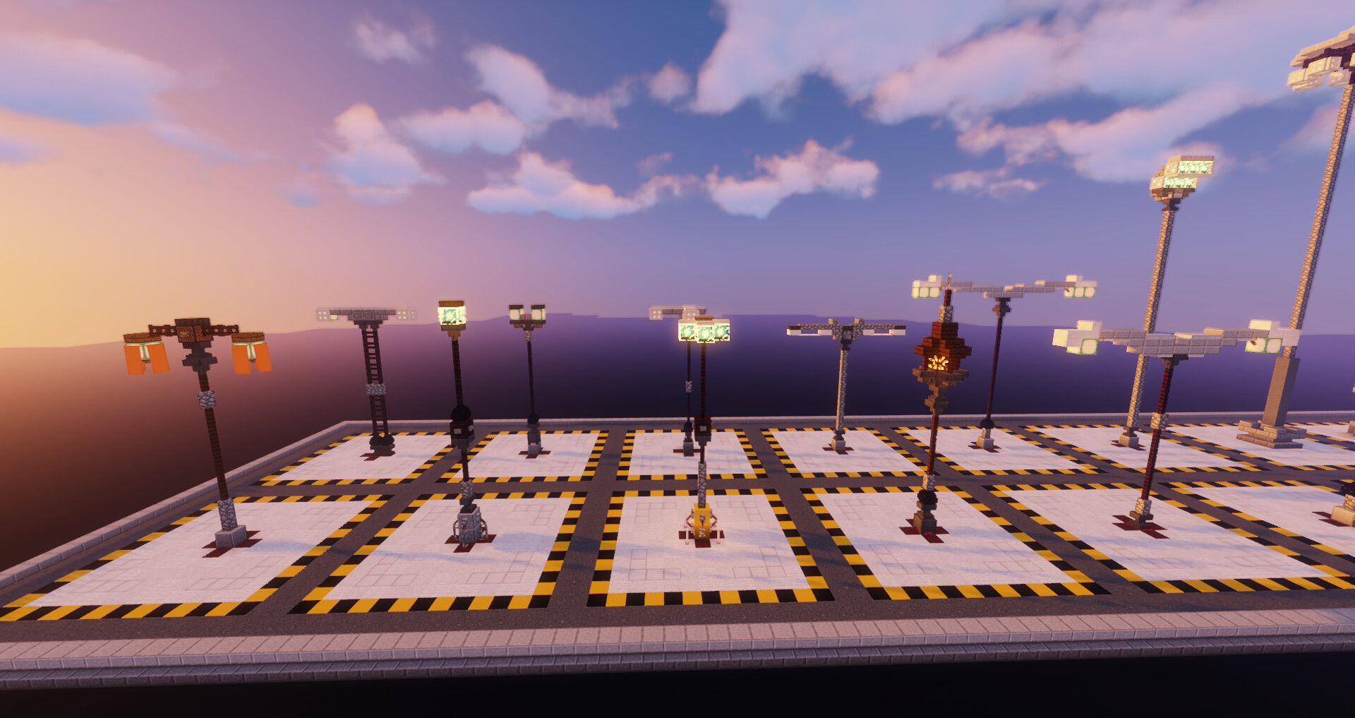 Bundle de 40 Lampadaires Minecraft Map