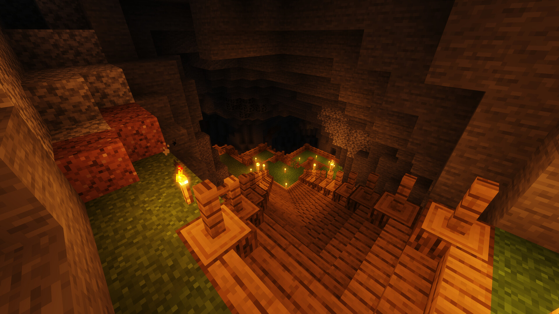 Underground Cave Base Concept Minecraft Map