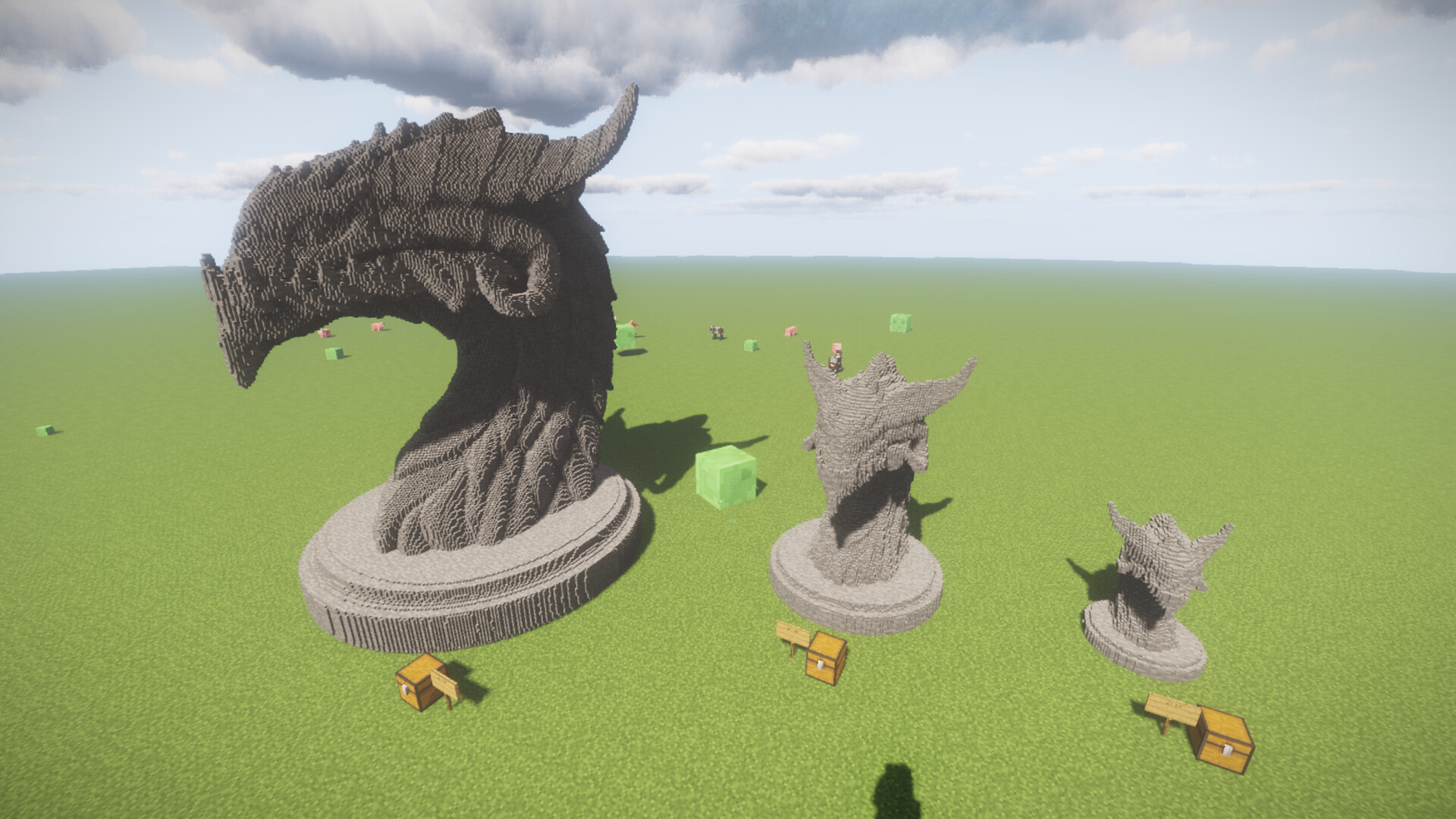 dragon head Minecraft Map