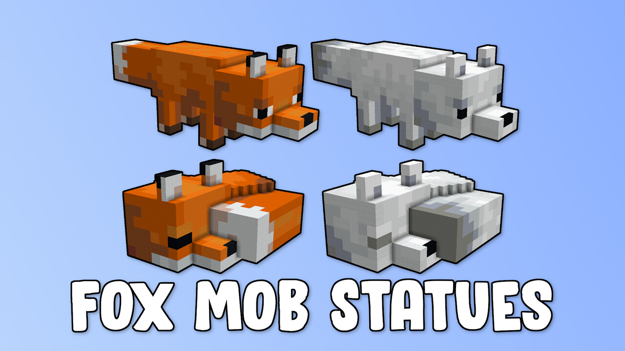 Fox Mob Statues Minecraft Map