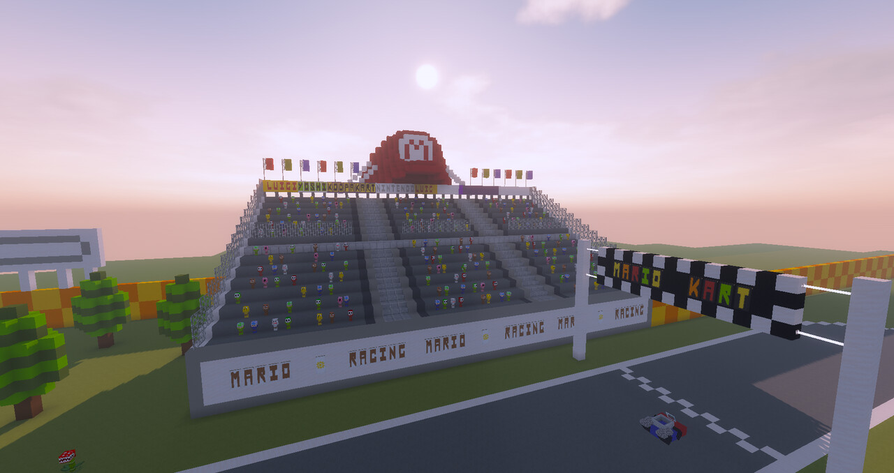 Mario Kart 64 Raceway Minecraft Map