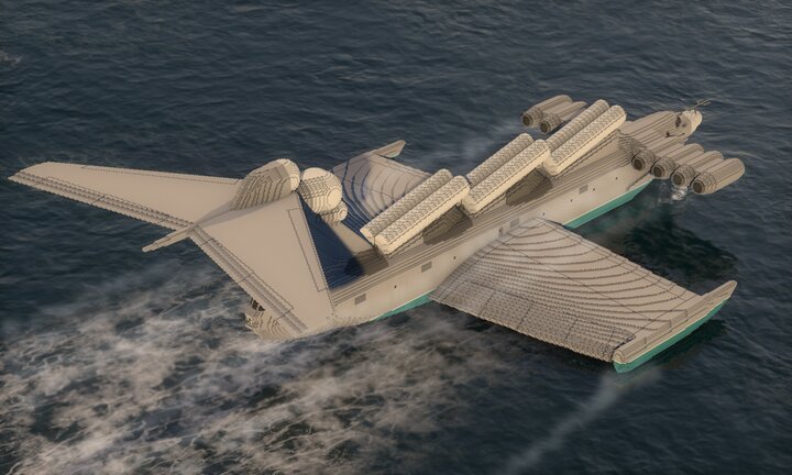 Popular Map : The LUN ekranoplan / Caspian sea monster