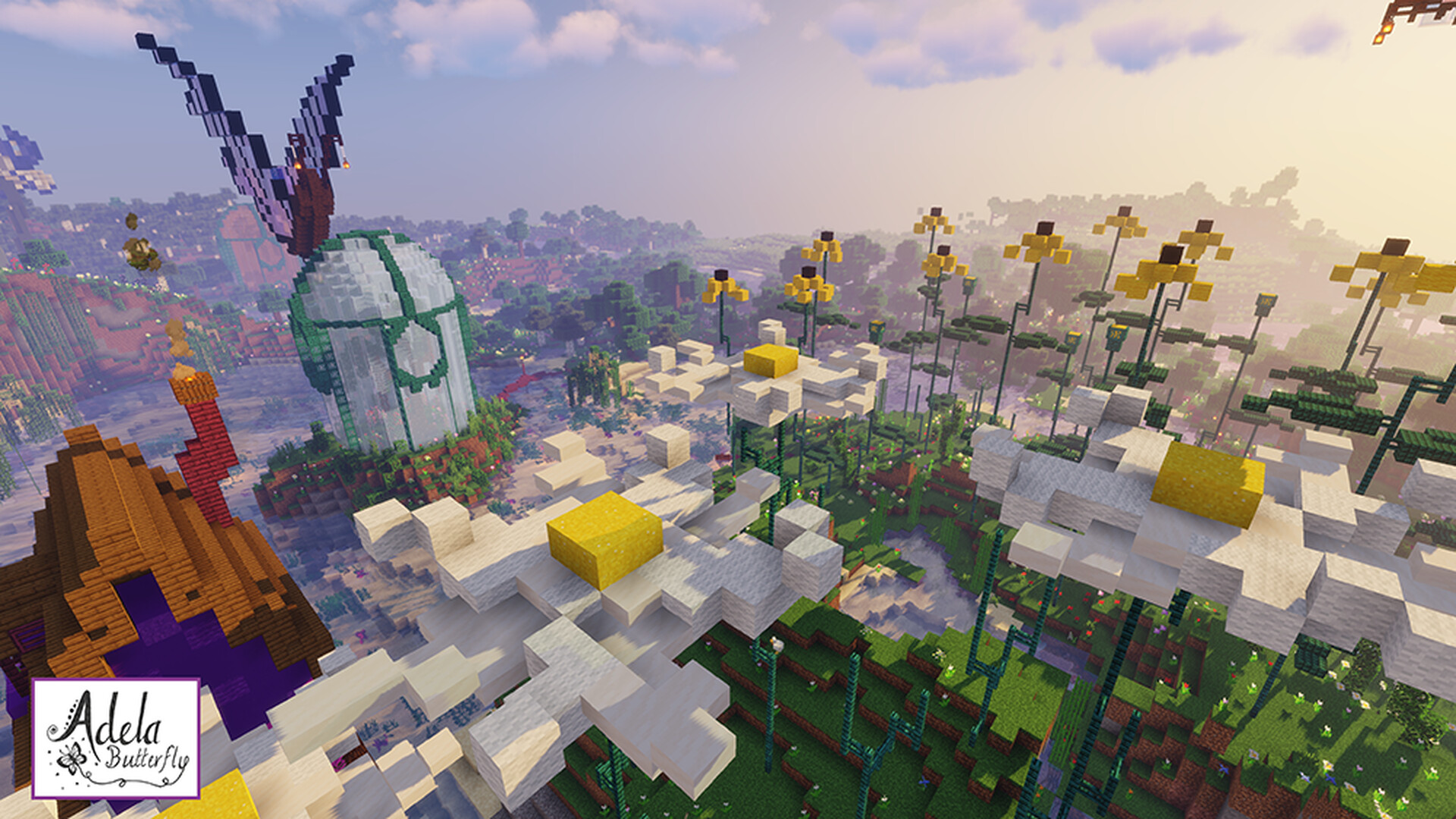 Butterfly village Minecraft Map