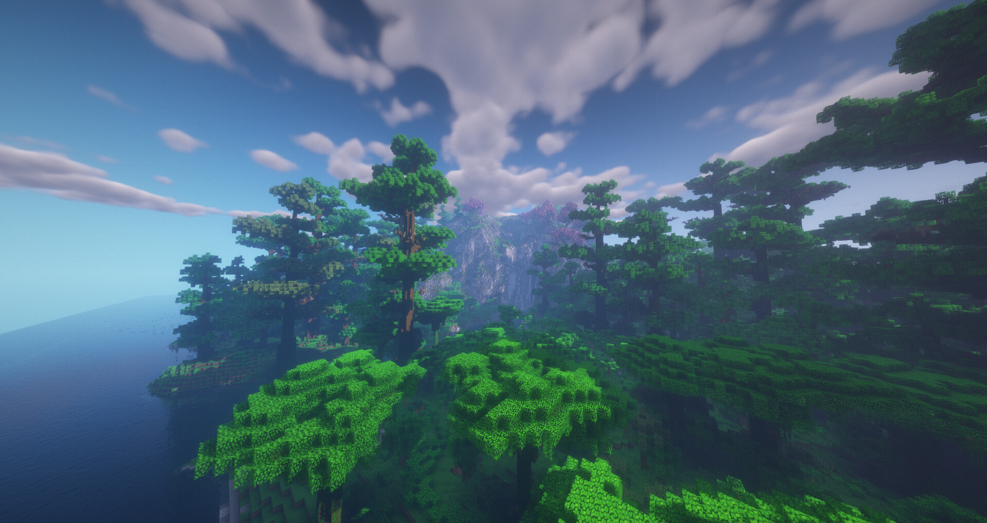 Minecraft custom Jungle Cherry Blossom island map (Worldpainter) 1k x