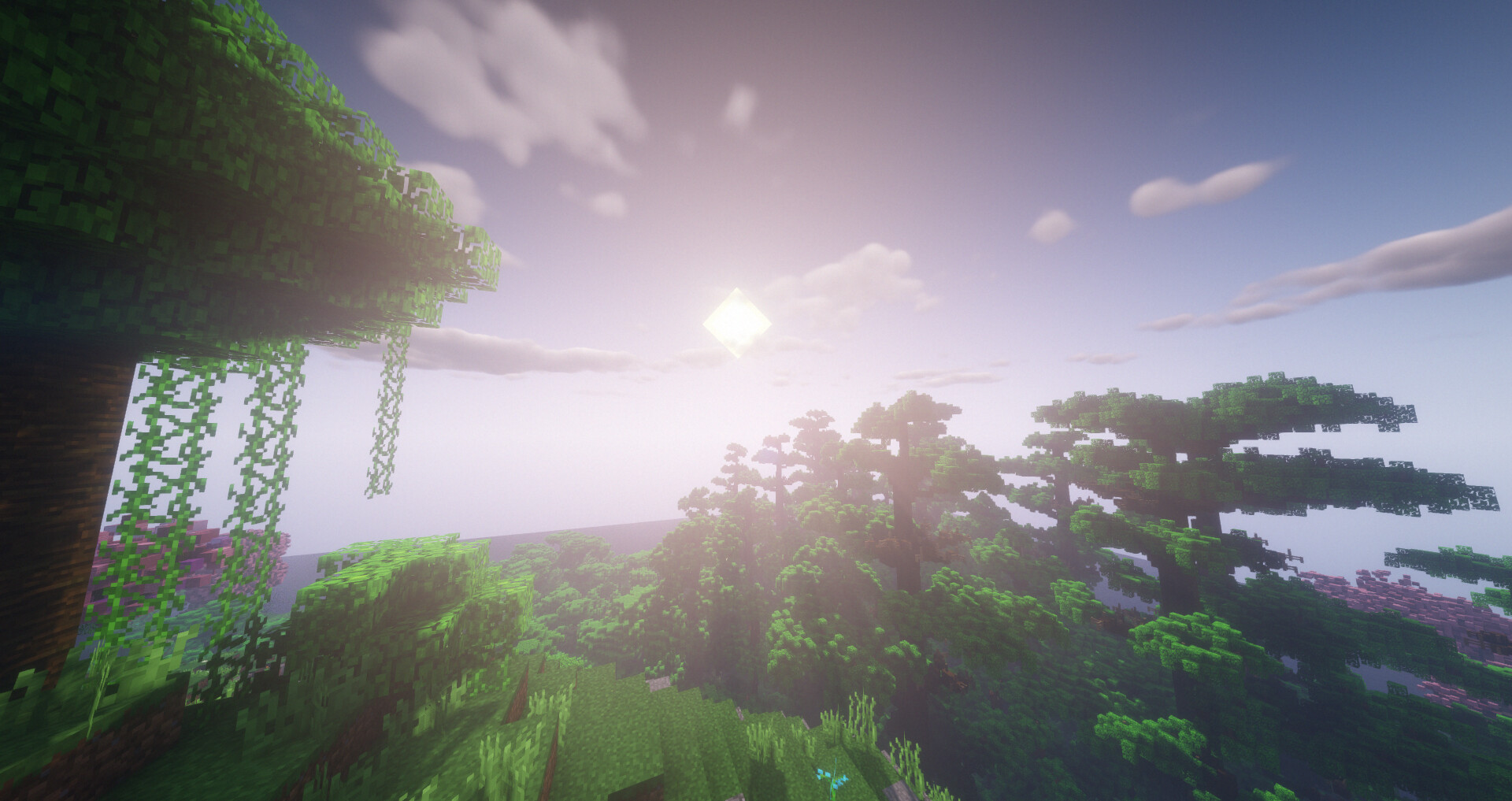 Minecraft custom Jungle Cherry Blossom island map (Worldpainter) 1k x