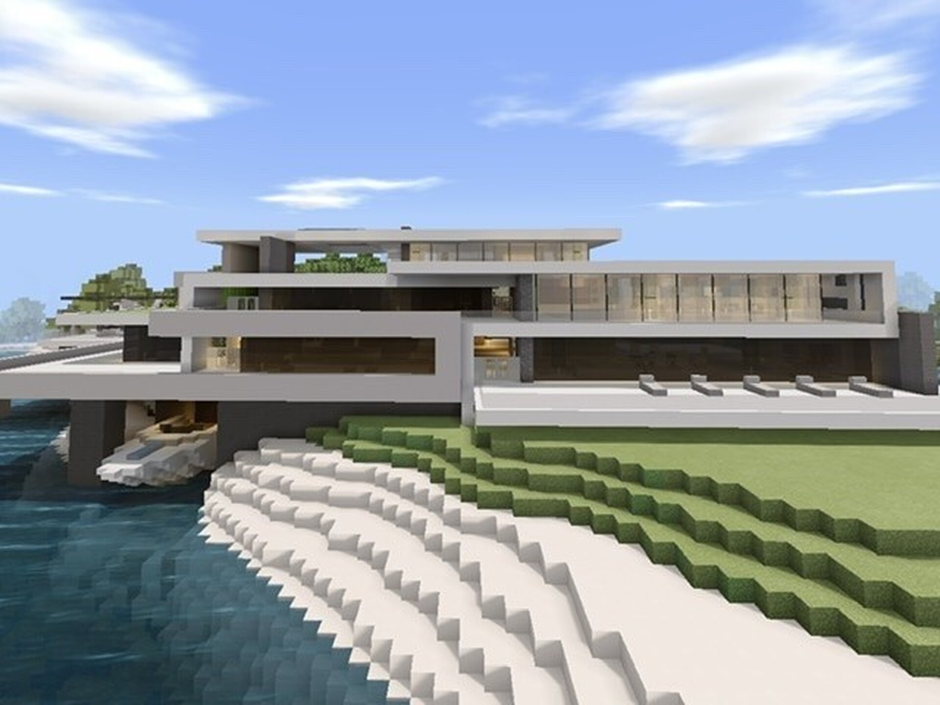 Modern Redstone Mansion V.1 Minecraft Map