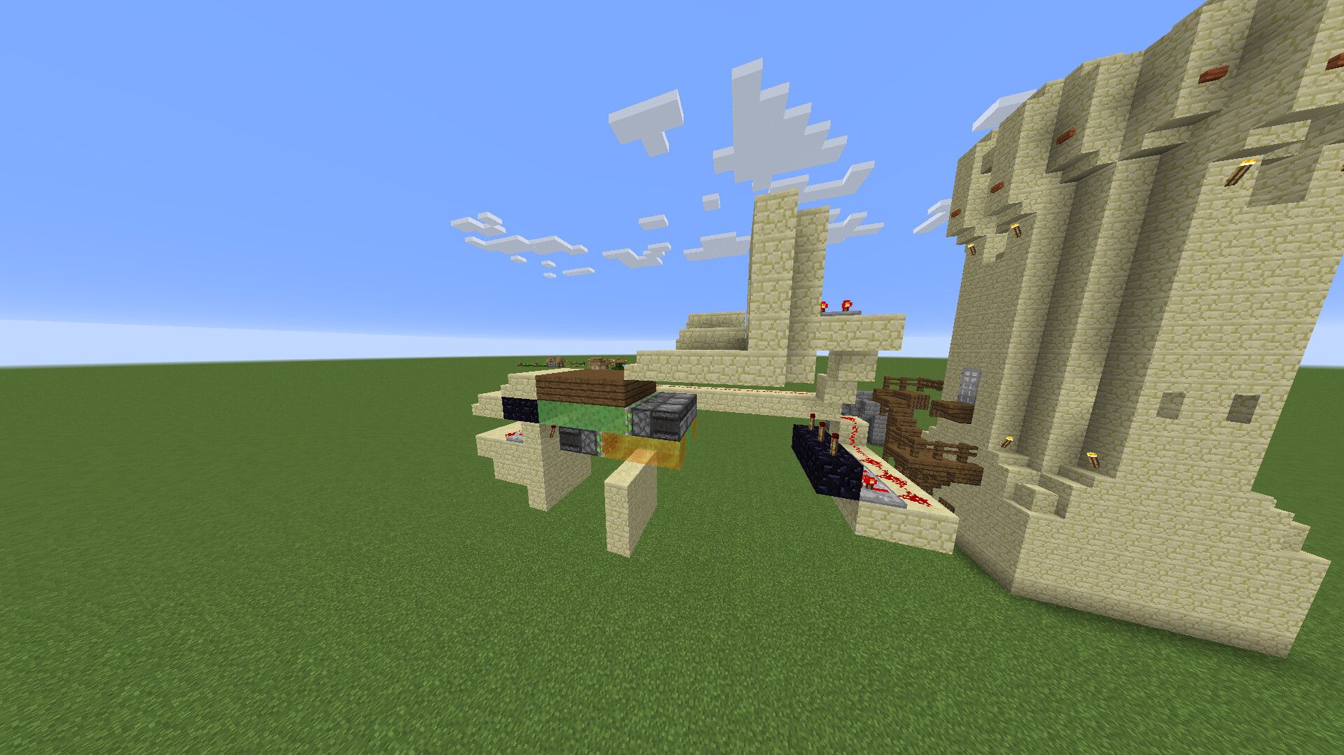 Sandstone Tower + Retractable bridge Minecraft Map